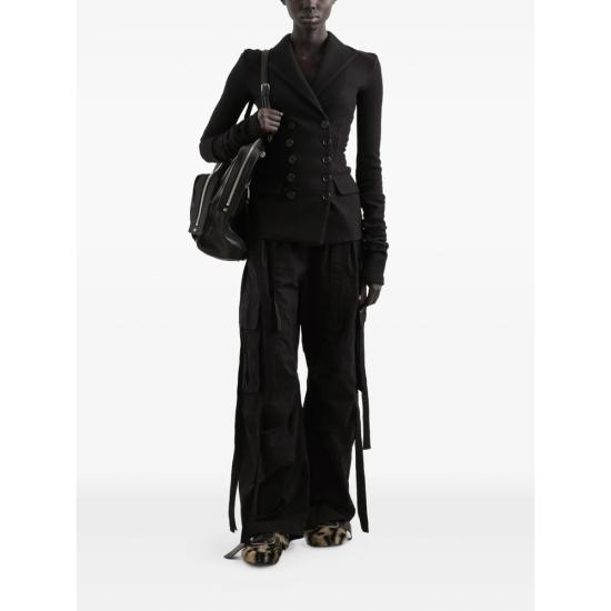 25FW 돌체앤가바나 스트레이트 팬츠 FTDEHT HUMS8 N0000 BLACK - DOLCE & GABBANA