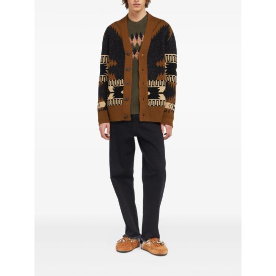 25FW 알라누이 가디건 LMHB035E25KN I001 1060 BROWN BLACK - ALANUI