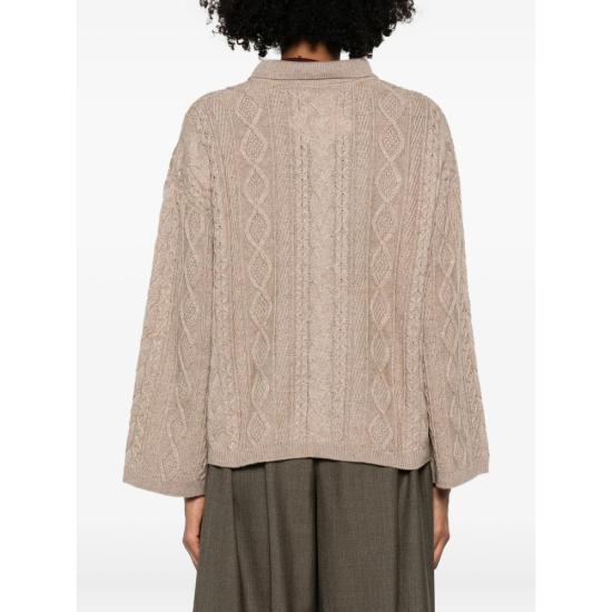 25FW 빅토리아 찬 폴로 티셔츠 AW25020MO MOLE BROWN - VIKTORIA CHAN