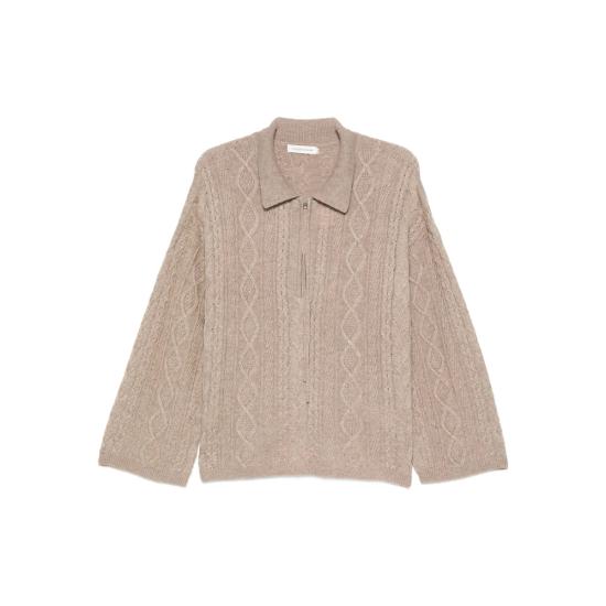 25FW 빅토리아 찬 폴로 티셔츠 AW25020MO MOLE BROWN