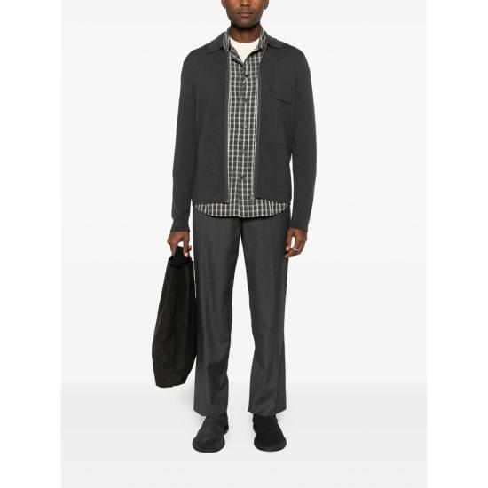 25FW 삼소앤삼소 집업 니트 10490 GIUNA BLACK GREY - SAMSOE SAMSOE