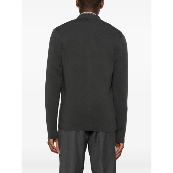 25FW 삼소앤삼소 집업 니트 10490 GIUNA BLACK GREY - SAMSOE SAMSOE