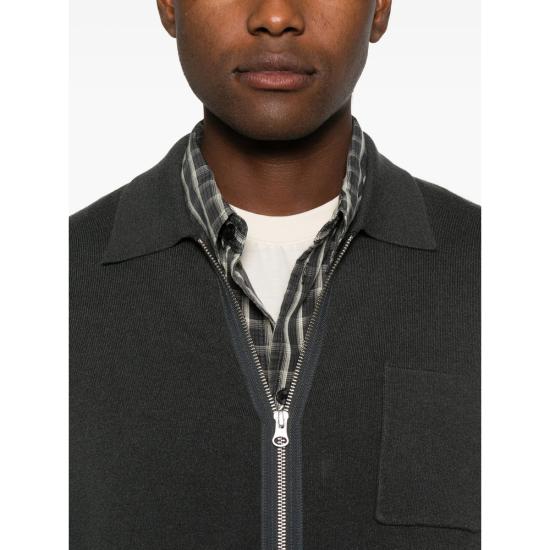 25FW 삼소앤삼소 집업 니트 10490 GIUNA BLACK GREY - SAMSOE SAMSOE