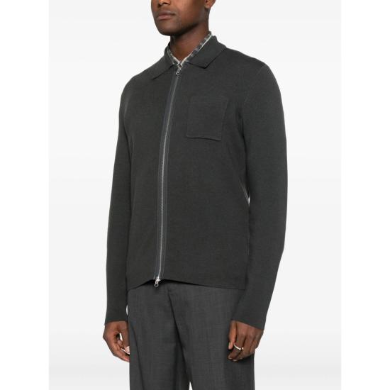 25FW 삼소앤삼소 집업 니트 10490 GIUNA BLACK GREY - SAMSOE SAMSOE