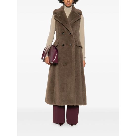 25FW 막스마라 테디1234 슬리브리스 자켓 BOARIO1234 501 004 BROWN - MAX MARA