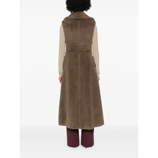 25FW 막스마라 테디1234 슬리브리스 자켓 BOARIO1234 501 004 BROWN - MAX MARA