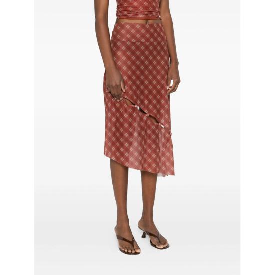 25FW 하우스오브써니 미디 스커트 VOL2663 MULTI RED - HOUSE OF SUNNY