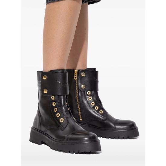 25FW 자딕앤볼테르 JOE 조이 앵클 레이스업 부츠 SWCT02035 BLACK - ZADIG & VOLTAIRE