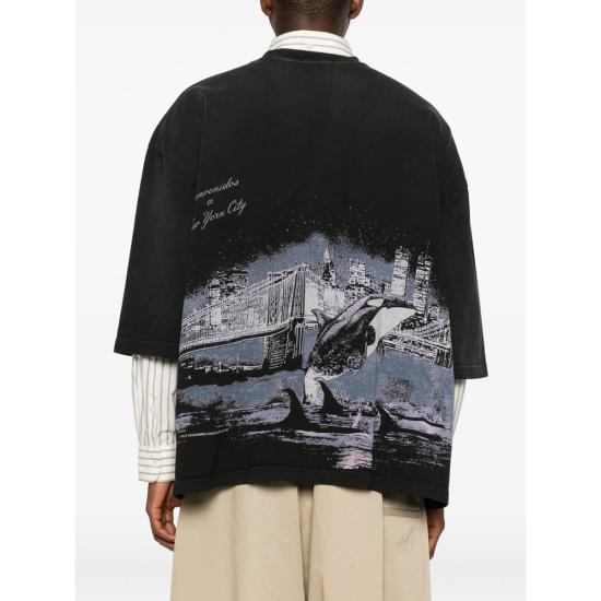 25FW 윌리 차바리아 반팔 티셔츠 WCJSY0123 001 BLACK - WILLY CHAVARRIA