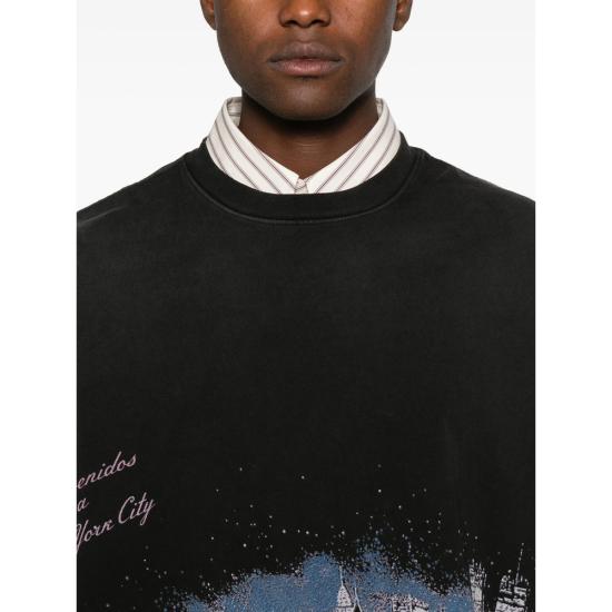 25FW 윌리 차바리아 반팔 티셔츠 WCJSY0123 001 BLACK - WILLY CHAVARRIA