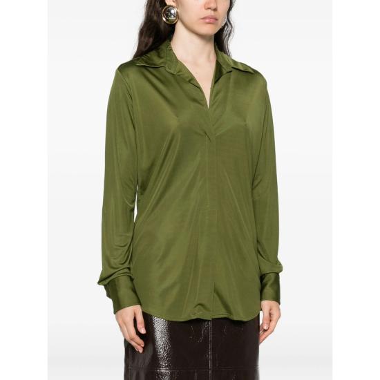 25FW 드리스 반 노튼 블라우스 2617 011155 604 GREEN - DRIES VAN NOTEN