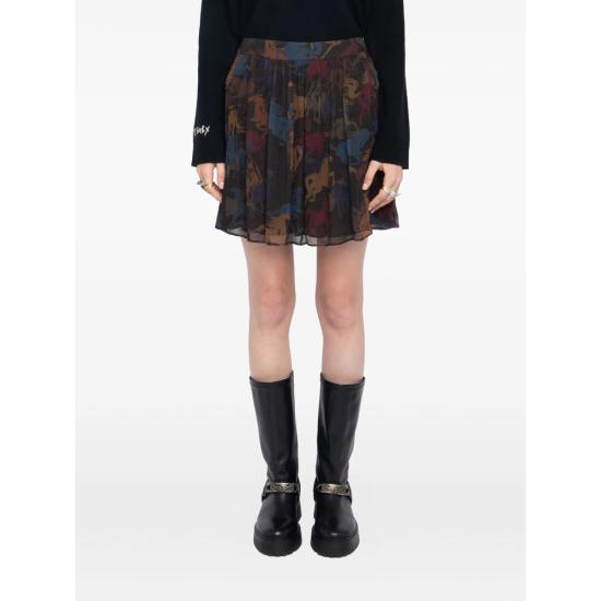 25FW 자딕앤볼테르 숏 스커트 WWSK01623 DKCHO BROWN - ZADIG & VOLTAIRE