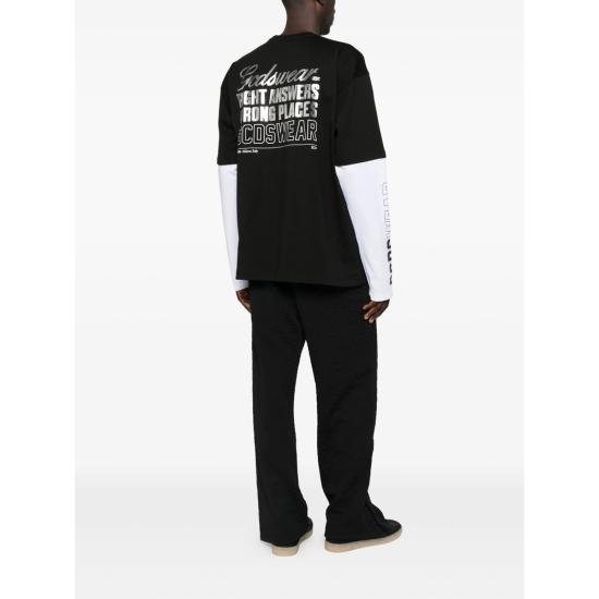 25FW 지씨디에스 긴팔 티셔츠 B2CM2206JF1 BLACK BLACK WHITE - GCDS
