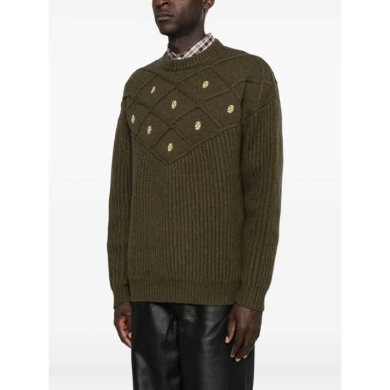 25FW 드롤드무슈 스웨터 I PO180 WO018 KAKI GREEN - DROLE DE MONSIEUR