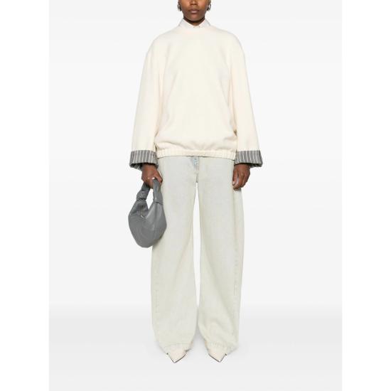 25FW 까르벵 긴팔 티셔츠 6252K21210 BL327 OFFWH WHITE - CARVEN