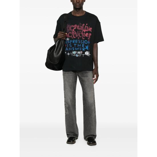 25FW 오너 더 기프트 반팔 티셔츠 HTG250390 BLACK - HONOR THE GIFT