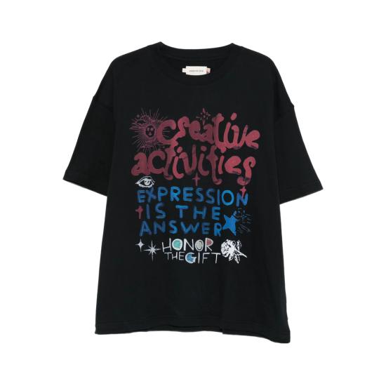 25FW 오너 더 기프트 반팔 티셔츠 HTG250390 BLACK