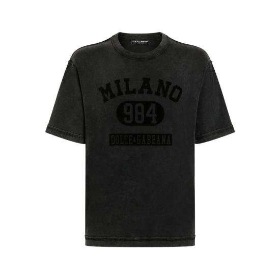 25FW 돌체앤가바나 반팔 티셔츠 G8RI4T G7PK9 N0000 BLACK - DOLCE & GABBANA