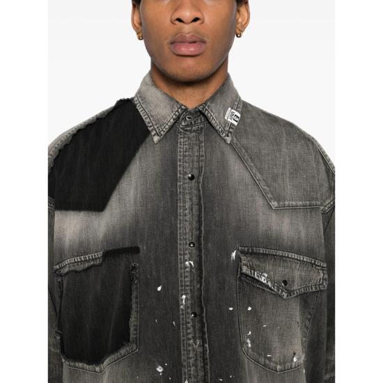 25FW 메종 미하라 야스히로 셔츠 J15SH125 BLACK - MAISON MIHARA YASUHIRO