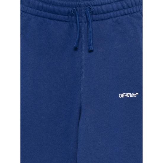 25FW [키즈] 오프화이트 스트레이트 팬츠 OBCH001F25FL E003 4501 BLUE - OFF WHITE