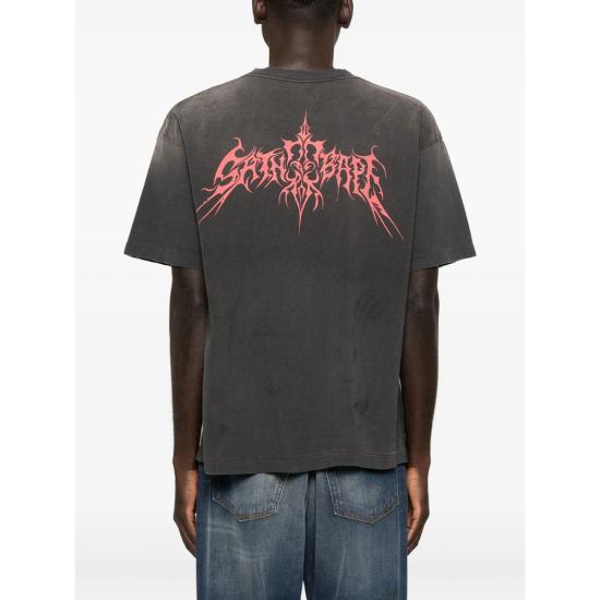 25FW 세인트 미카엘 반팔 티셔츠 0000 C37 BLACK - SAINT MXXXXXX