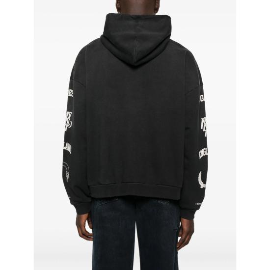 25FW 리프레젠트 후드 티셔츠 MLM100372 04 STBK BLACK WHITE - REPRESENT