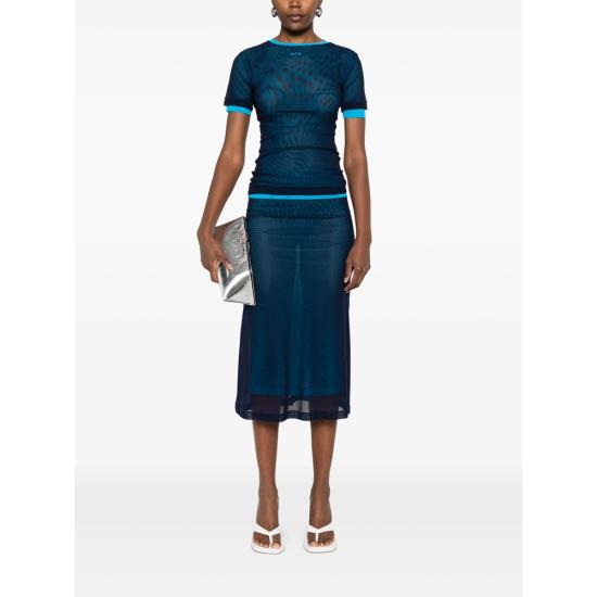 25FW 오프화이트 데님 스커트 OWCW00LF25JE R001 4870 BLUE - OFF WHITE