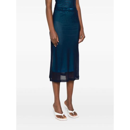 25FW 오프화이트 데님 스커트 OWCW00LF25JE R001 4870 BLUE - OFF WHITE