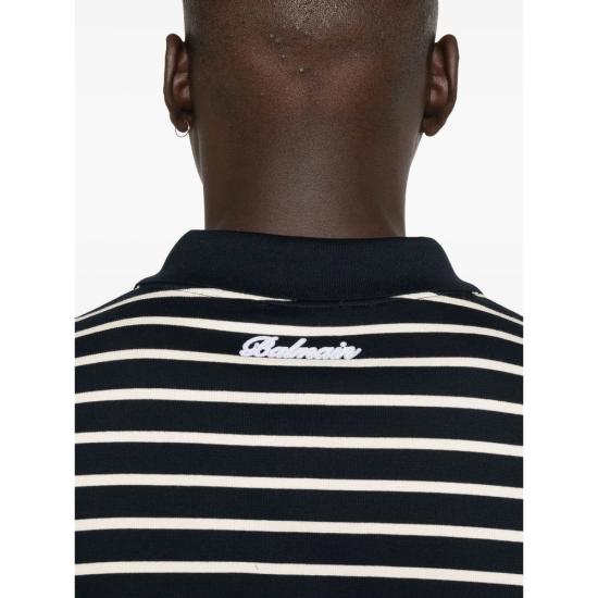 25FW 발망 폴로 티셔츠 FH0GC026 GF30 SFF BLACK - BALMAIN