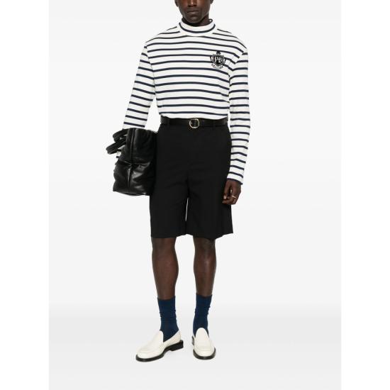 25FW 발망 긴팔 티셔츠 FH0EK038 GF30 GWY WHITE BLUE - BALMAIN