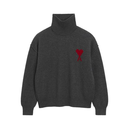 25FW 아미 ADC 터틀넥 스웨터 UKS839 018 084 GREY