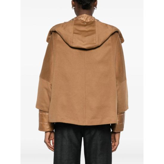 25FW 에르노 퓨어 캐시미어 & 울트라라이트 나일론 케이프 38126 GI000334D 2157 BROWN - HERNO