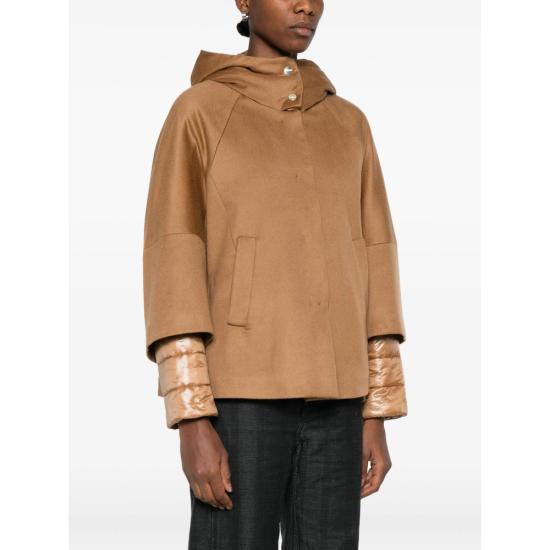 25FW 에르노 퓨어 캐시미어 & 울트라라이트 나일론 케이프 38126 GI000334D 2157 BROWN - HERNO