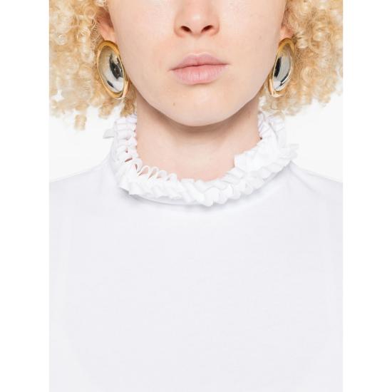 25FW 알라이아 반팔 티셔츠 AA9I0009J010B 000 WHITE - ALAIA