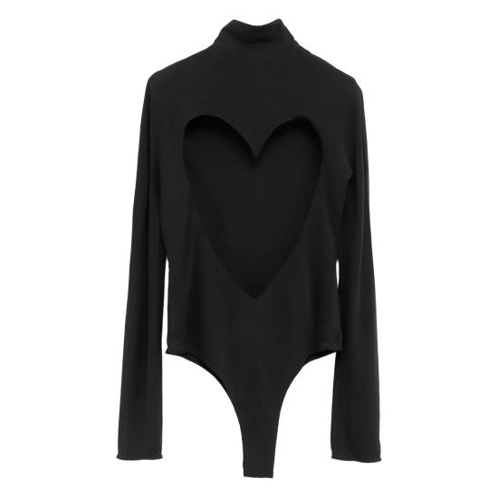 25FW 알라이아 바디수트 티셔츠 AA9B0400J070B 995 BLACK - ALAIA