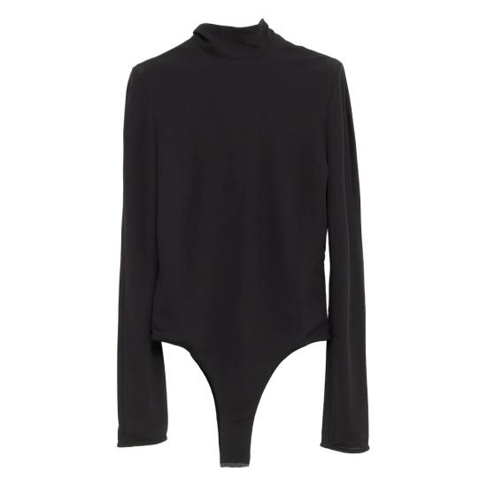 25FW 알라이아 바디수트 티셔츠 AA9B0400J070B 995 BLACK