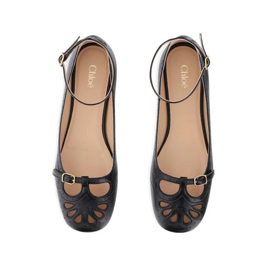 25FW 끌로에 플랫 슈즈 25W14VUN 001 BLACK - CHLOE