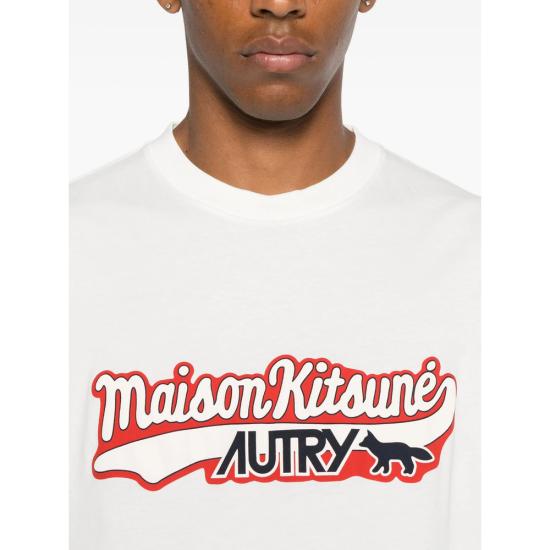 25FW 오트리 X 메종키츠네 반팔 티셔츠 TSPX MK2W WHITE - AUTRY X MAISON KITSUNE