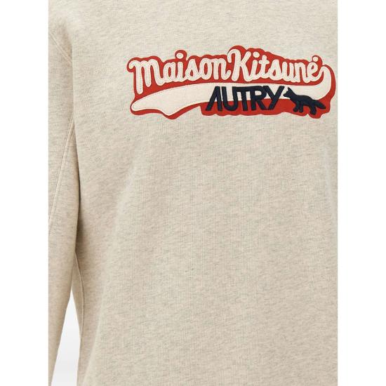 25FW 오트리 X 메종키츠네 긴팔 티셔츠 SWPX MK1M GREY - AUTRY X MAISON KITSUNE