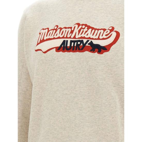 25FW 오트리 X 메종키츠네 긴팔 티셔츠 SWPX MK1M GREY - AUTRY X MAISON KITSUNE