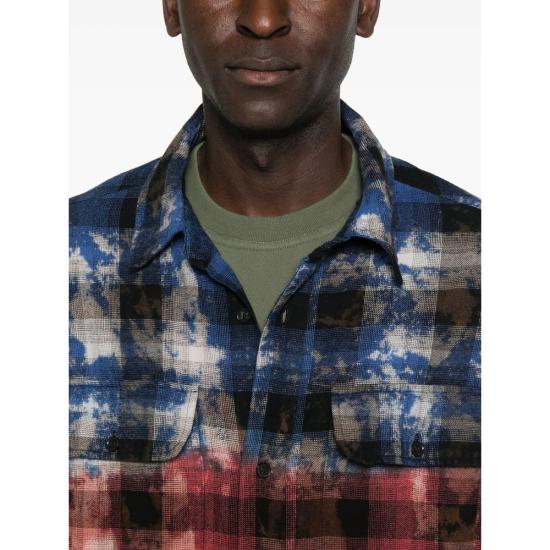 25FW 팜앤젤스 셔츠 PMGE043F25FA B001 425 BLUE RED - PALM ANGELS