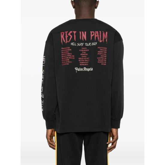 25FW 팜앤젤스 긴팔 티셔츠 PMAB058F25JE R004 1084 BLACK - PALM ANGELS