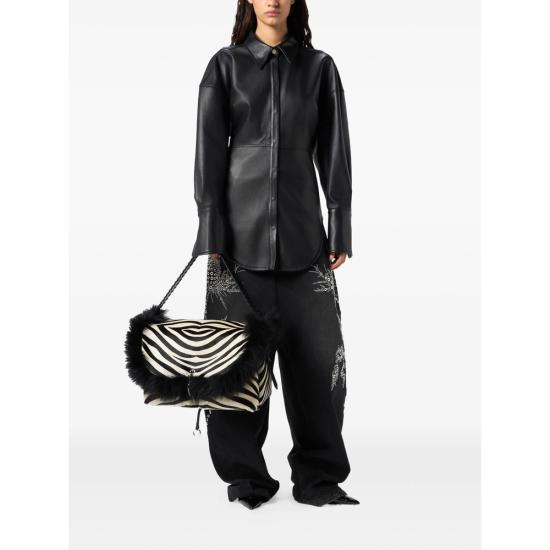 25FW 블루마린 셔츠 4L087A N0990 BLACK - BLUMARINE