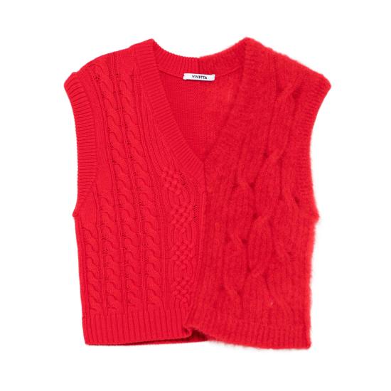 25FW 비베타 민소매 티셔츠 VM2M0072 PC060 4802 RED