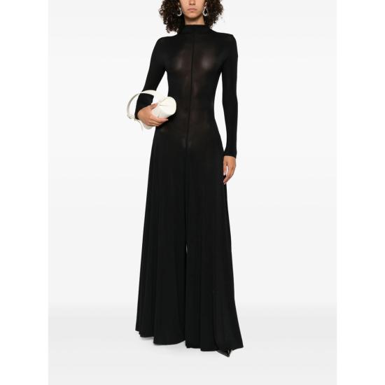 25FW 알라이아 롱 원피스 AA9U0022J050B 995 BLACK - ALAIA