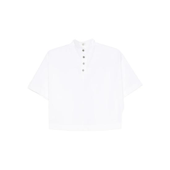 25FW 알라이아 반팔 티셔츠 AA9H1270T611B 000 WHITE