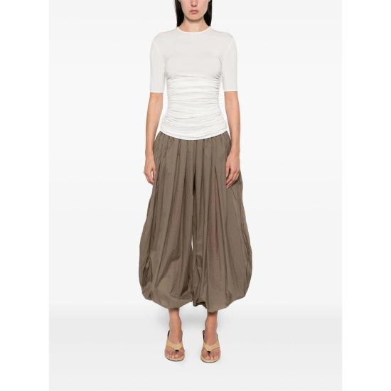 25FW 알라이아 반팔 티셔츠 AA9H1248J050B 000 WHITE - ALAIA