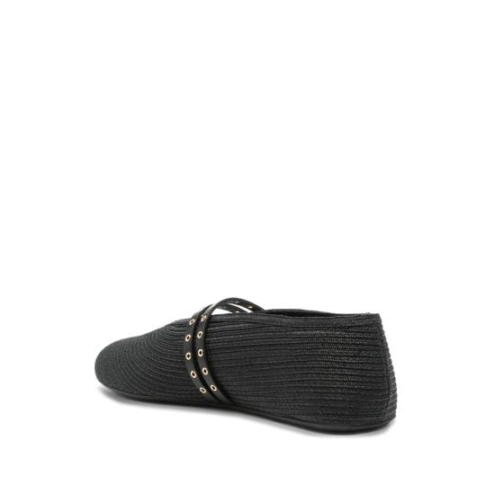 25FW 알라이아 플랫 슈즈 AA3A058TK036 999 BLACK - ALAIA