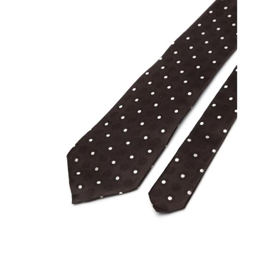 25SS 생로랑 넥타이 825047 3Y009 2578 BROWN WHITE - SAINT LAURENT