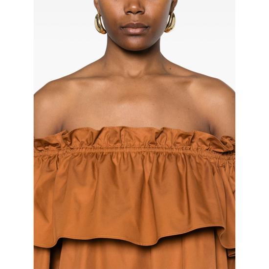 25SS 생로랑 원피스 820312 Y3A99 2498 BROWN - SAINT LAURENT